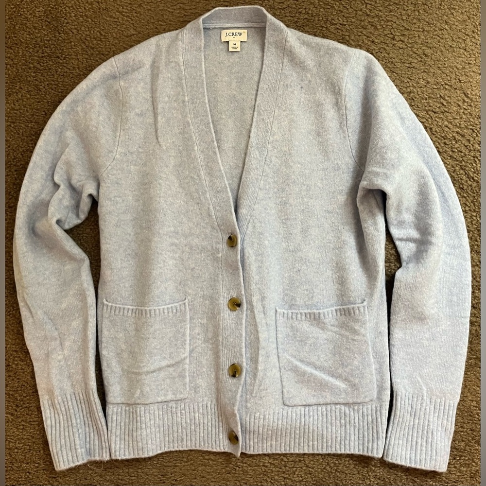 J. Crew Men's Sky Blue Cardigan Sweater